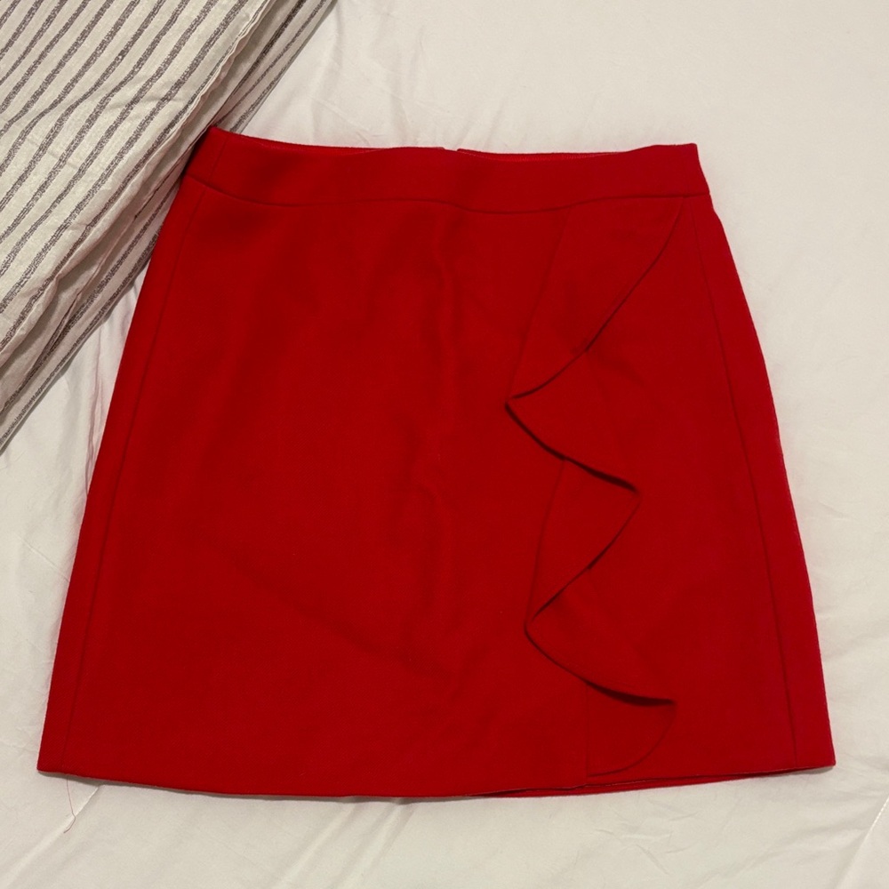 J. Crew Red Skirt